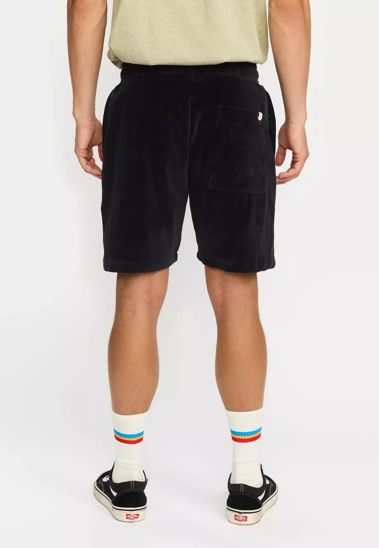 Revolution Black Velour Shorts Herren schwarz